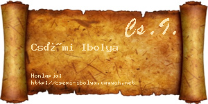 Csémi Ibolya névjegykártya