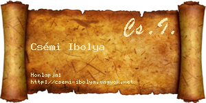 Csémi Ibolya névjegykártya