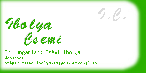 ibolya csemi business card