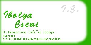 ibolya csemi business card